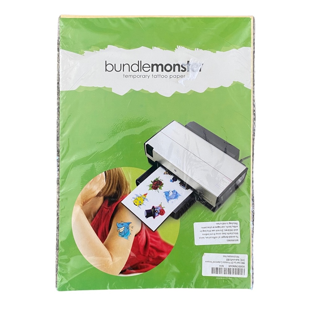 Bundle monster temporary tattoo paper - 5 pieces